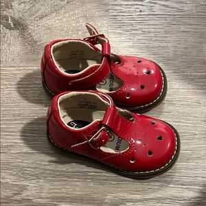 NWT Footmates Harper Toddler Red Leather Shoes